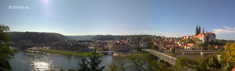 Panoramafoto Altstadt von Meissen